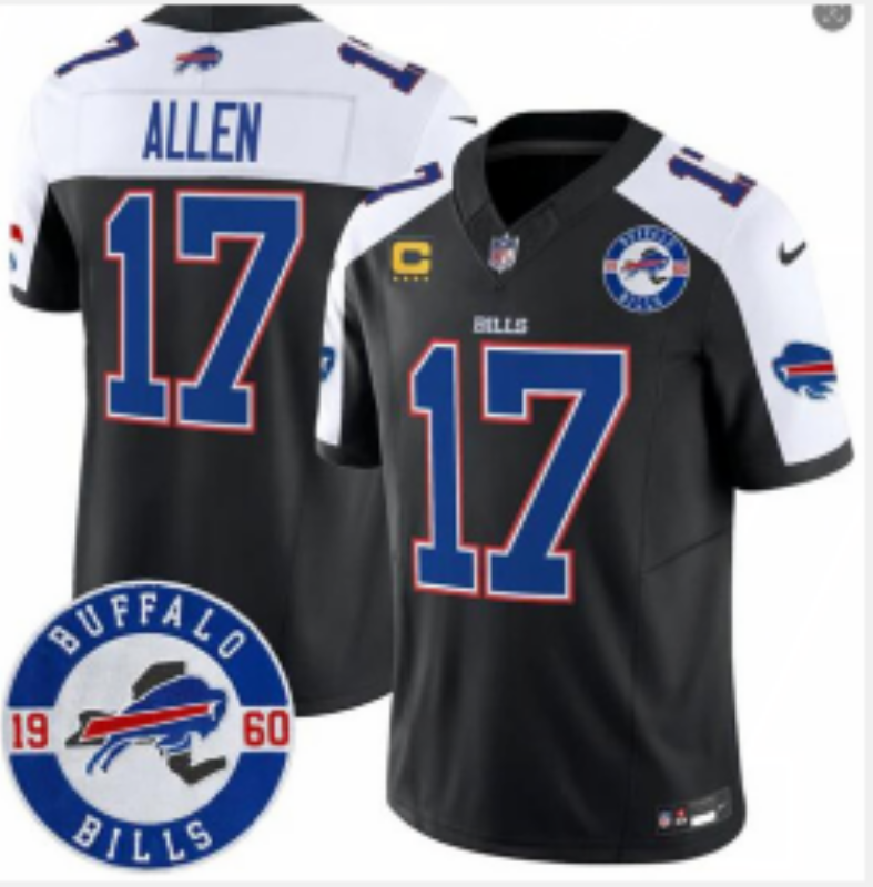 Men 2026 Buffalo Bills #17 Allen black Nike Limited NFL Jersey 0901001->san francisco 49ers->NFL Jersey
